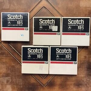 Scotch Magnetic Tape RB-5 Vintage Tape Lot of 05 NEW/USED 1969's